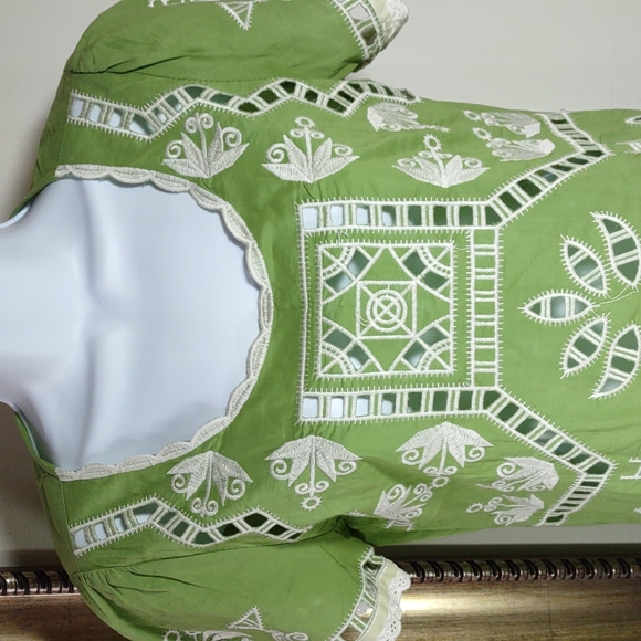 Baking Soda Cutwork/Embroidery Cotton Dress - Picture 4 of 6